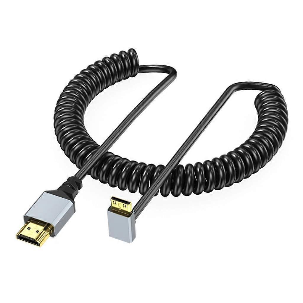 4K HDMI Cable Retractable 4K60Hz Bidirectional 90° Angled for Laptop Tablet Camera Projector