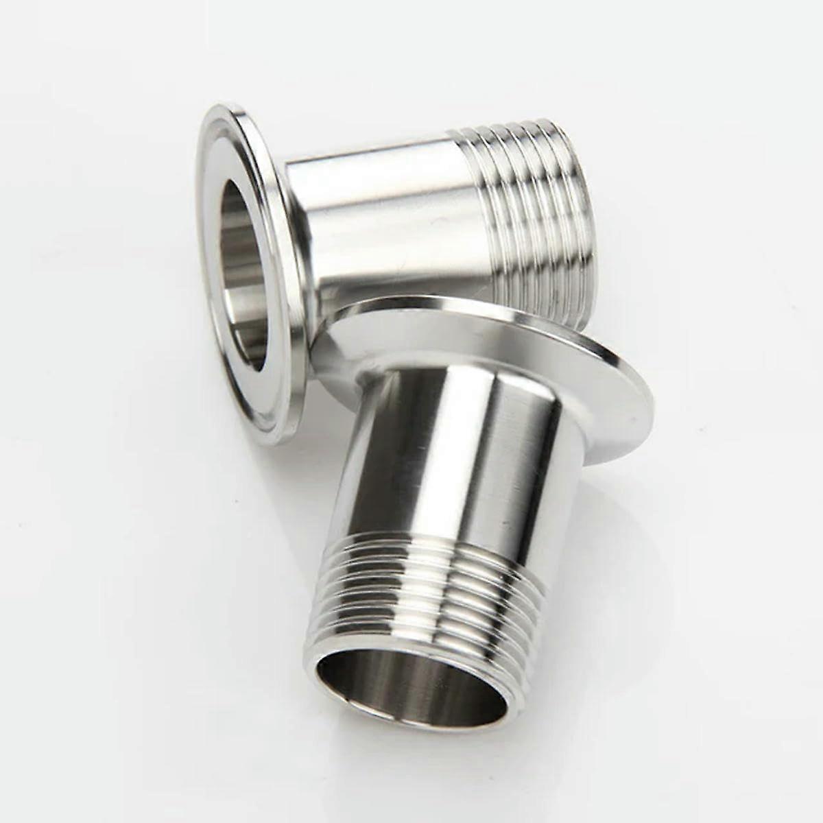 Tri Clamp Pipe Fitting Connector SUS304 Stainless Male X Female Sizes 1/4 to 1 In and 1/2 to 21/2 In