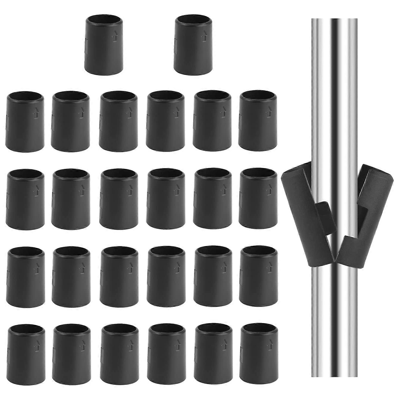 52 Pack Wire Shelving Shelf Lock Clips for 7/8 Inch Posts, ABS Replacement Sleeves 26 Pairs