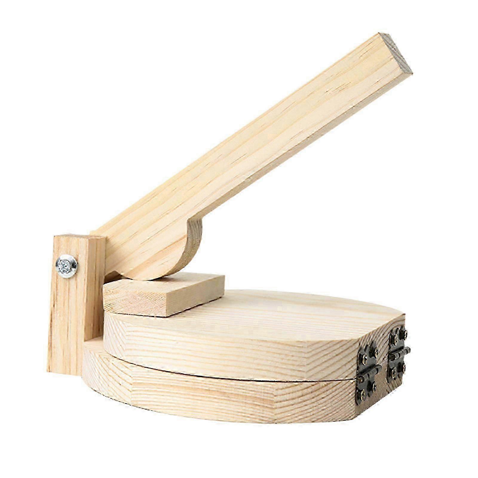 Wooden Tortilla Paste Press Manual Dumpling Presser Pizza Maker Baking Square 25-26