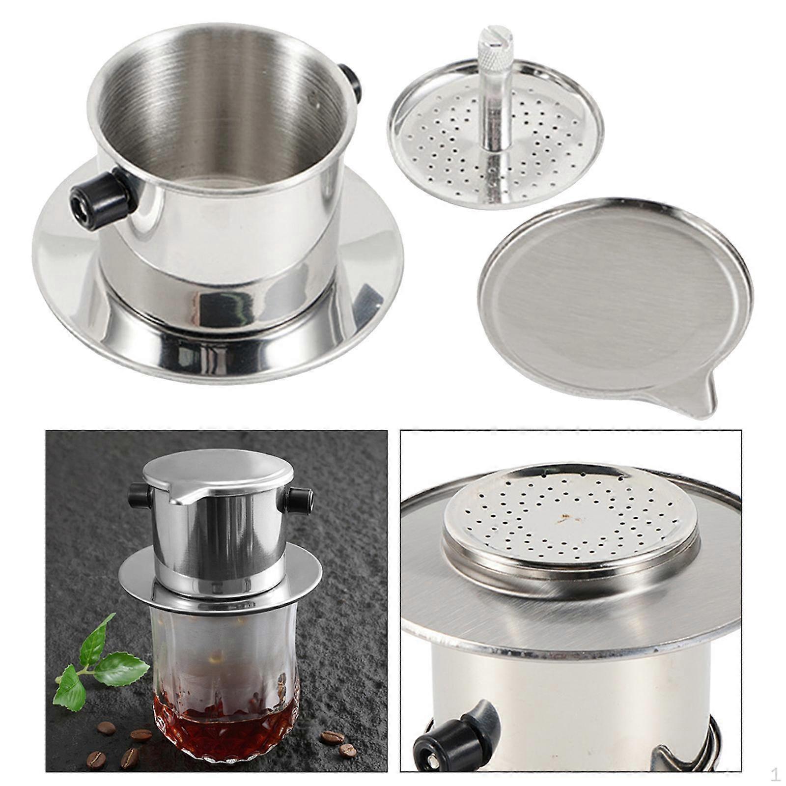 Vietnamese Coffee Pot Drip Infuse Cup 200ml Espresso Dripper, Reusable for Kitchen, Camping,