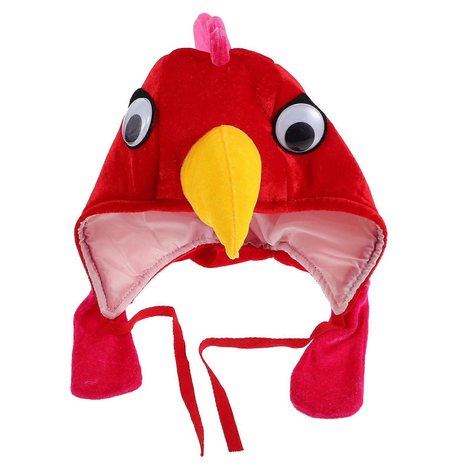 Chicken Hat Polyester Soft Animal Costume Hat for Party