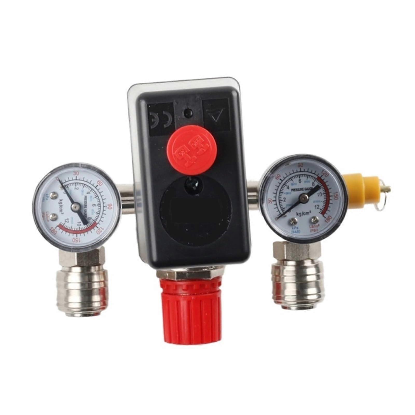 175 PSI Air Compressor Pressure Regulator with Gauge, Automatic Control Valve and Relief Manifold