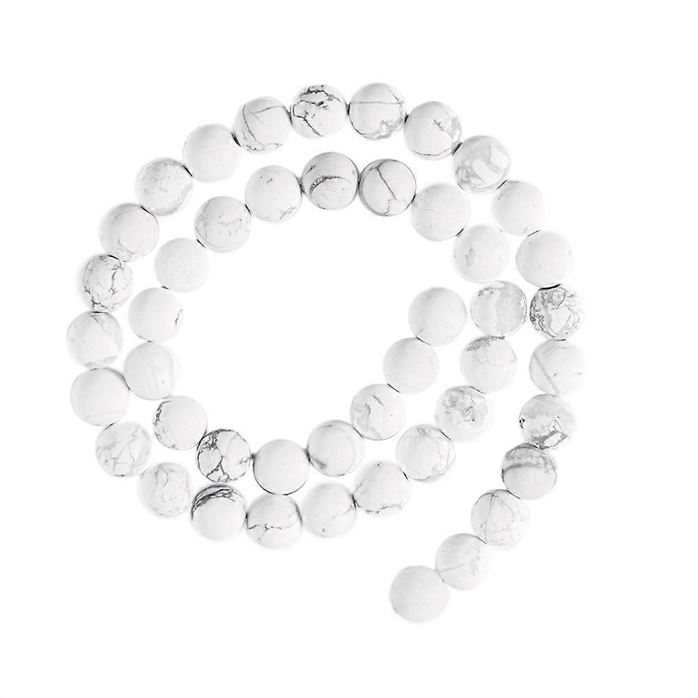 White Turquoise Beads Round Beads for Jewelry Making 1Set