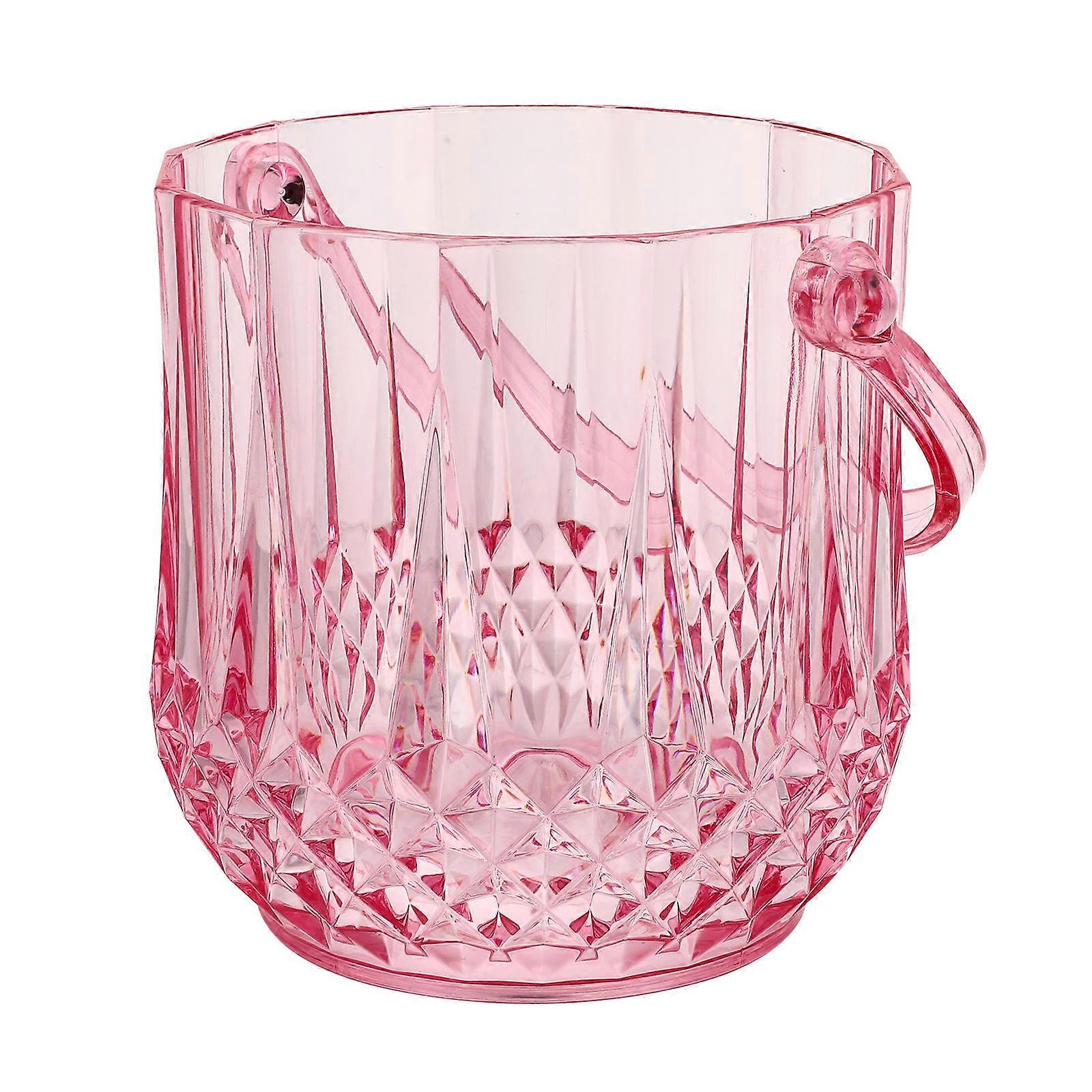 Red Acrylic Ice Bucket for Ice Storage with 1Pcs Creative Design