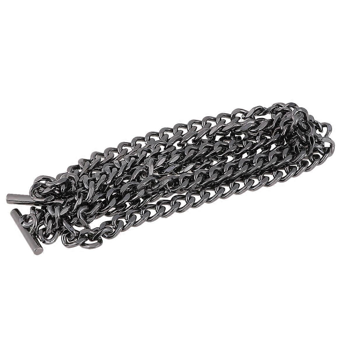 Metal 8Mm Flat Decorative Chain for Bag Use Black Accessory
