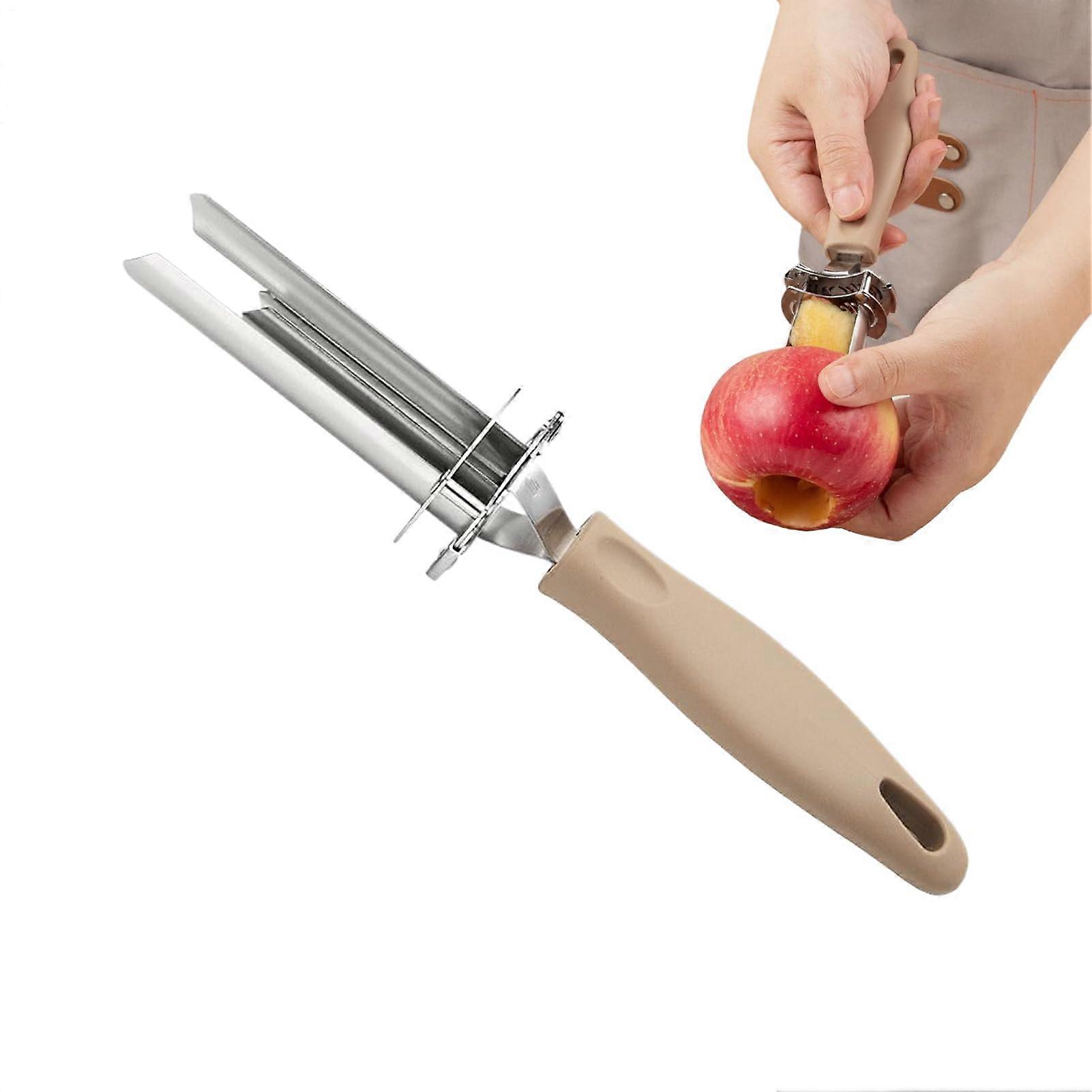 Stainless Steel Fruit Corer and Vegetable Pitter Tool with Adjustable Settings for Cherry Date Tomato