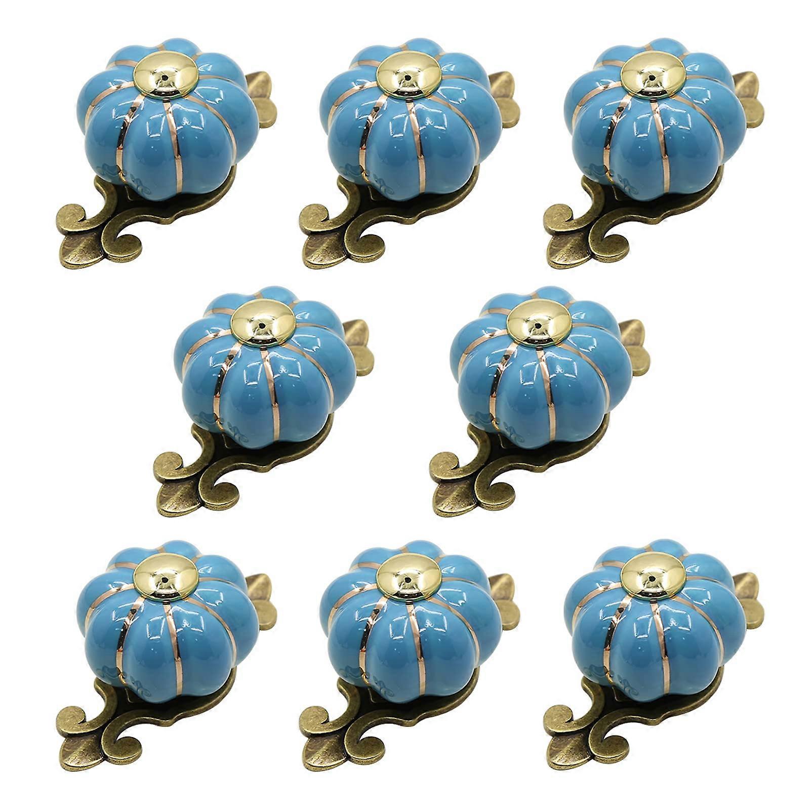 8PCS Zinc Alloy Cabinet Knobs with Screws, Elegant Round Drawer Pulls for Kitchen, Dresser, Wardrobe