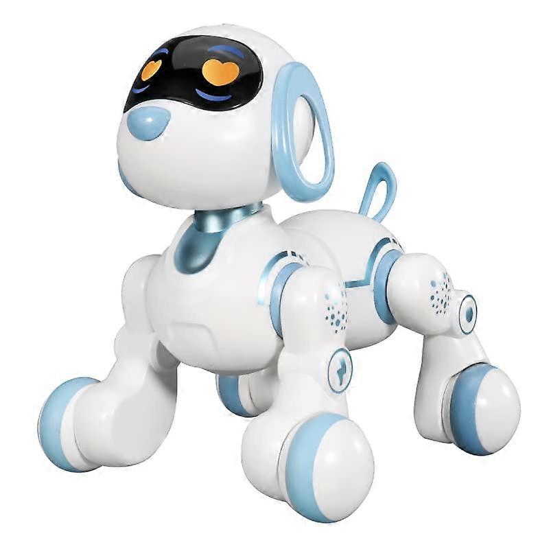 Robot Dog Toy for Kids with Remote Control and Voice Command, Interactive Blue Indoor Play