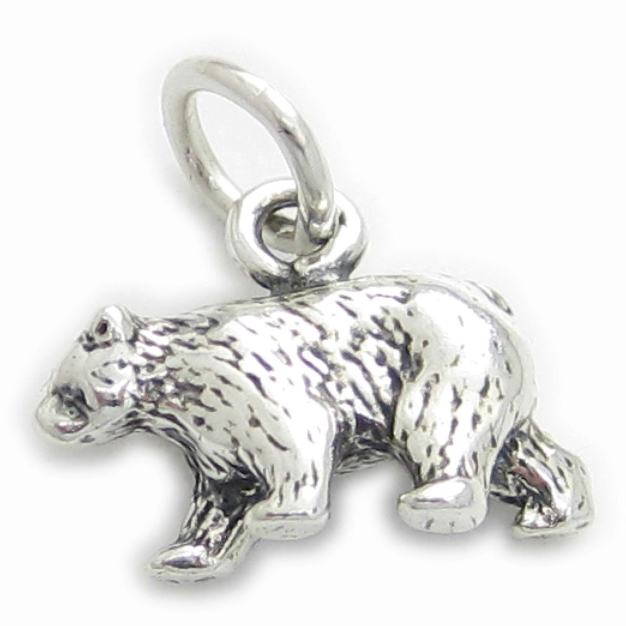 Bear sterling silver charm .925 x 1 Bears charms