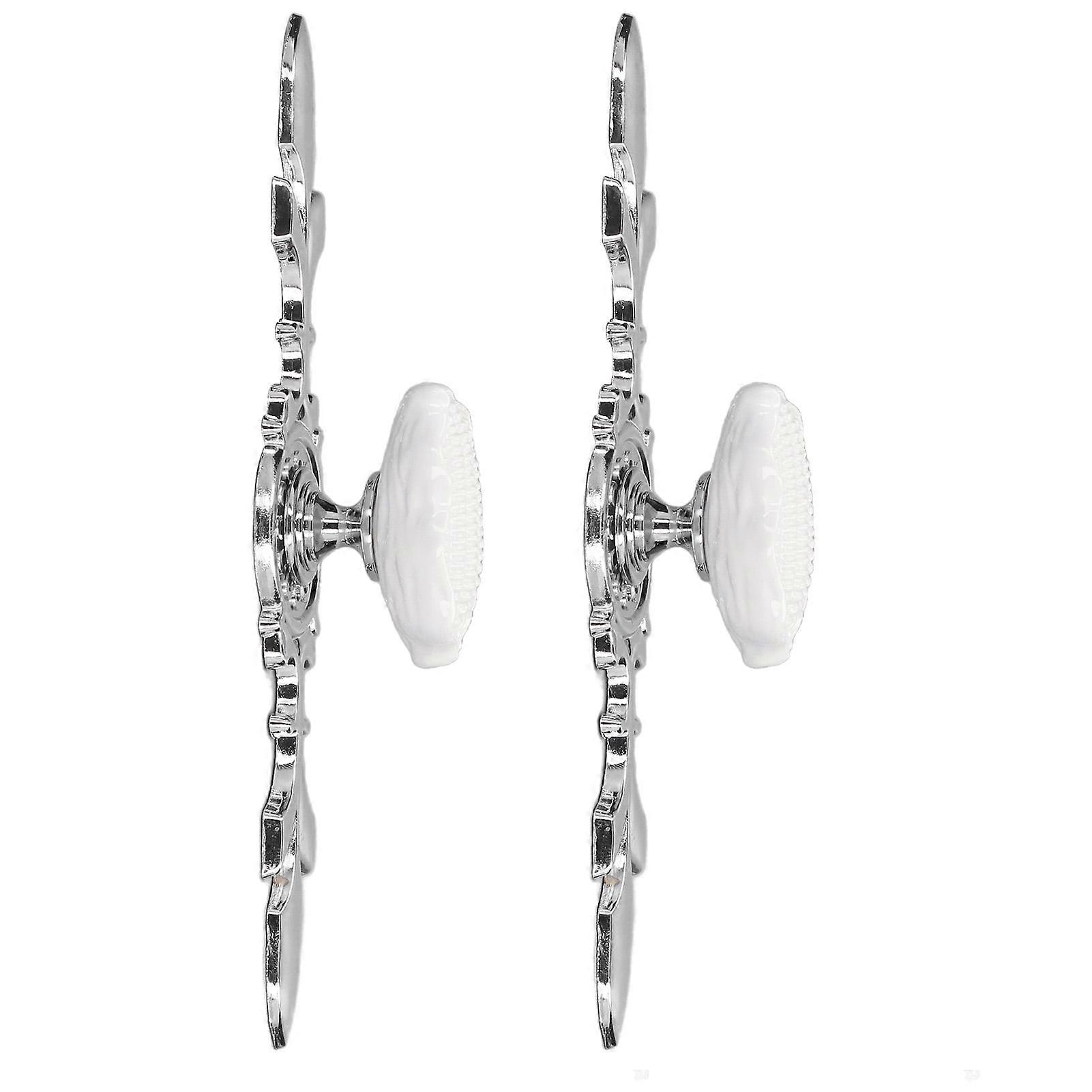2 Set Drawer Knobs Pull Handles Ceramics Cabinet Cupboard Door Decorative Knobs with Plate for Kitchen Bathroom Office1088D Corn