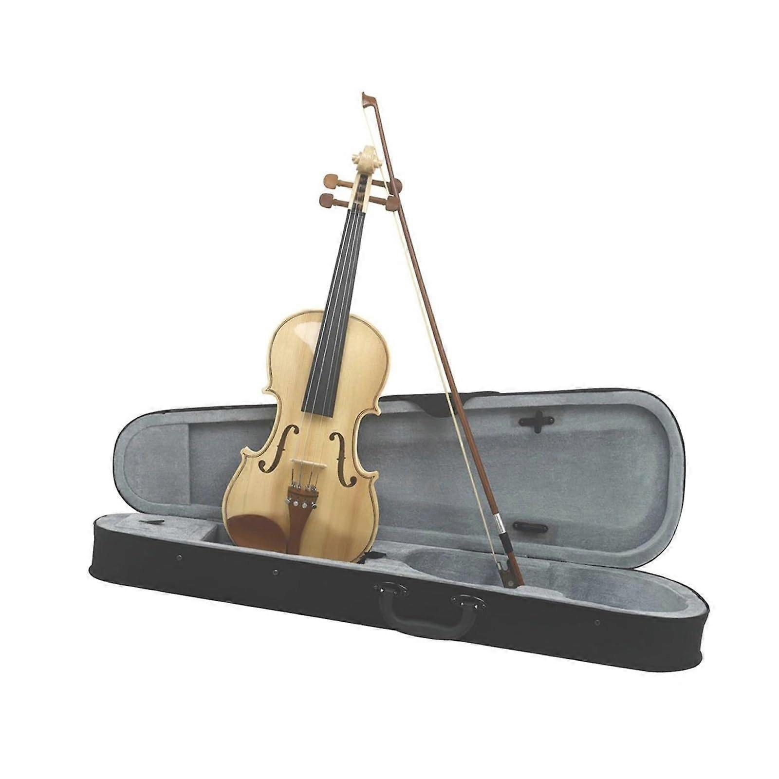 Full Size 4/4 Beginner Violin Set Spruce  Maple Back Balanced Warm Tone with Case and Bow