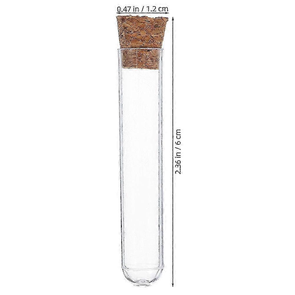 Plastic Test Tubes with Cork Stopper compatible Lab Experiments 40 Pieces