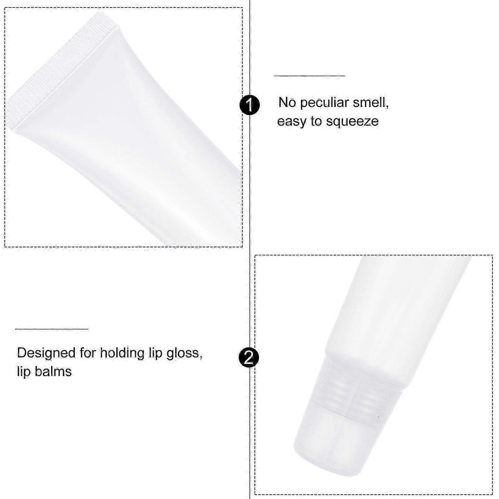 Lip Gloss Container Transparent for DIY 50Pcs Empty Plastic Tubes