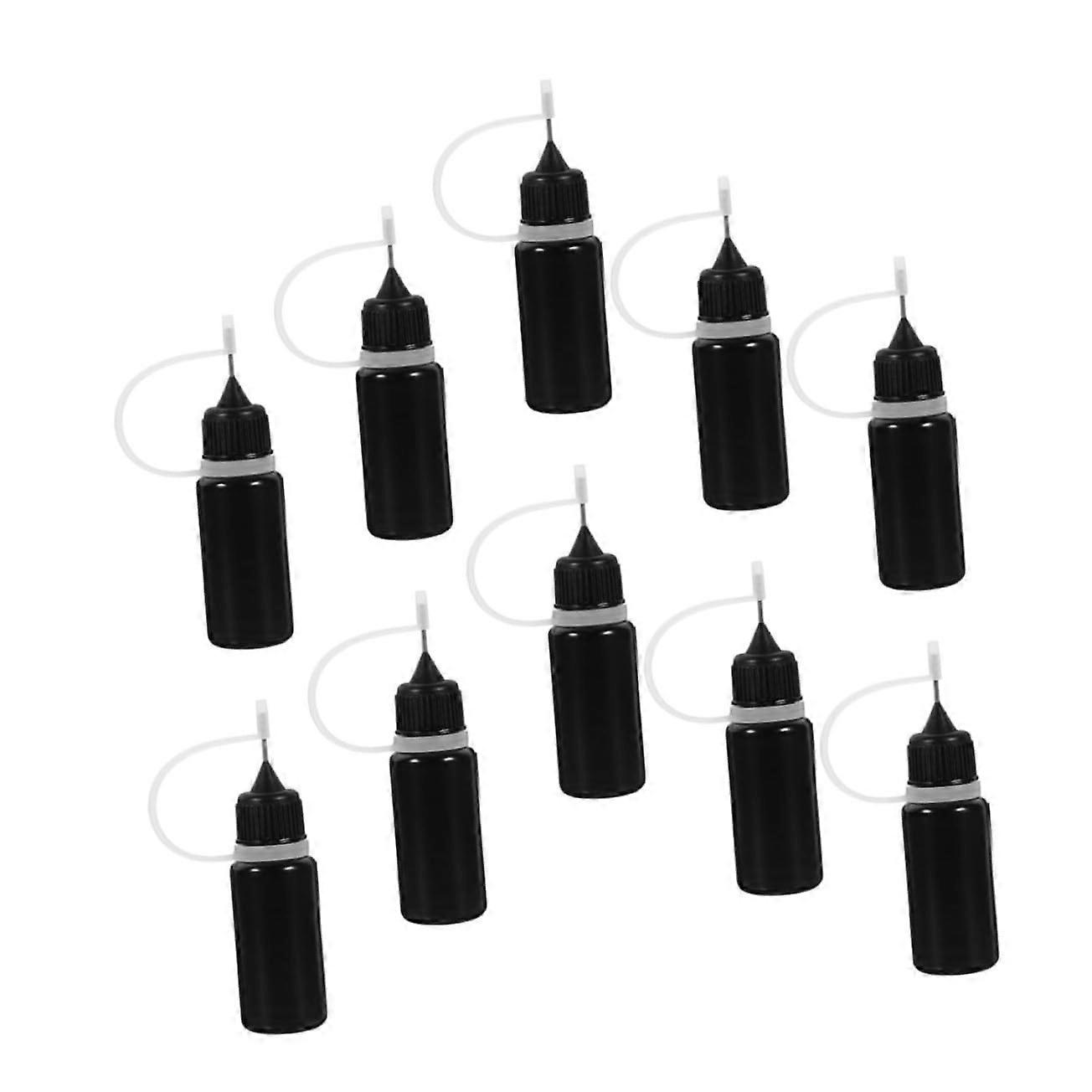 10pcs Needle Tip Glue Applicator Bottles LightBlocking Reusable Squeeze Bottles for Precise Use