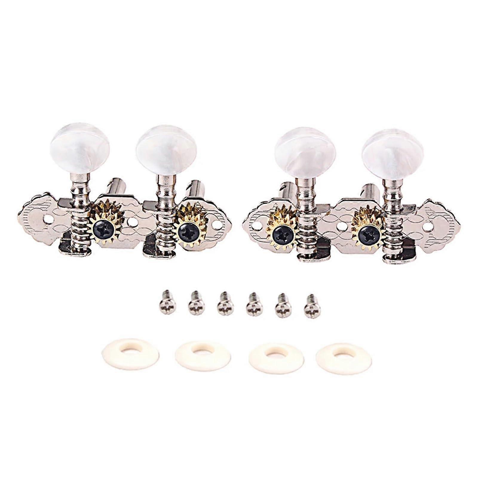 1R1L Guitar Tuning Pegs Set with Screws for 4String Ukulele Durable Alloy Construction