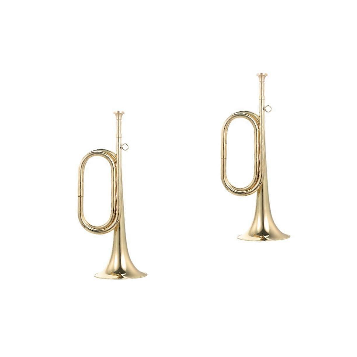 Trumpet Bugle Set for Beginners Students, Lightweight Copper Bugle for School Band Performance