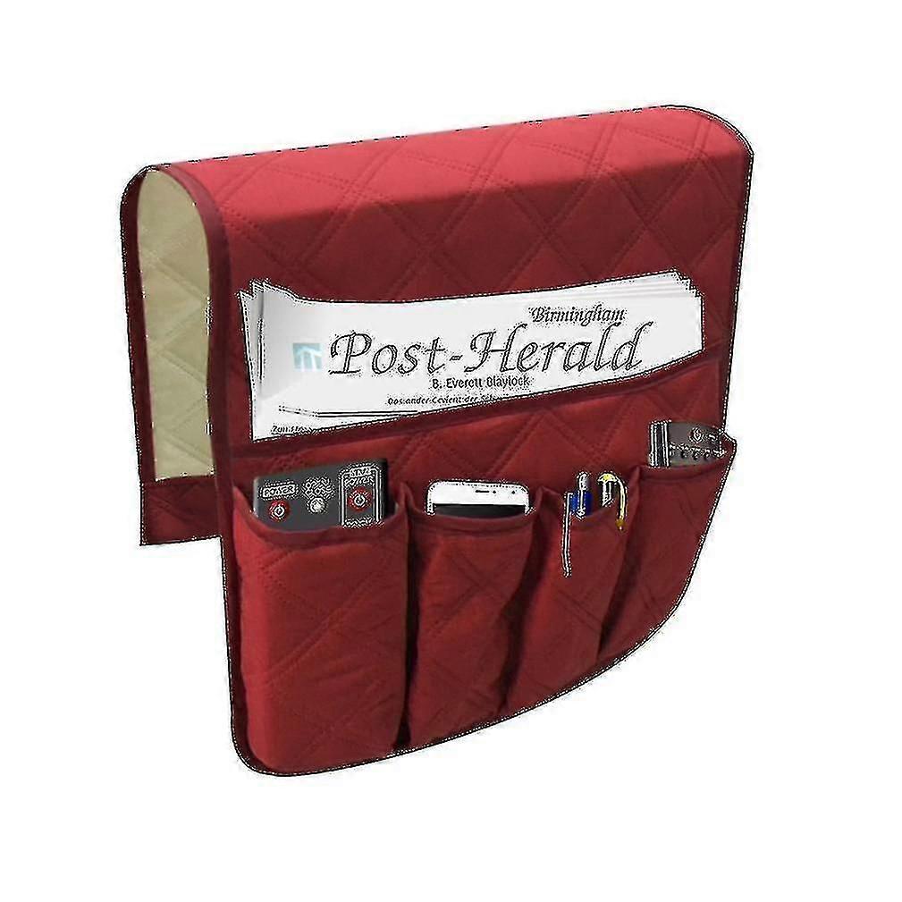 Hanging Bag Sofa Izer Bedside Remote Stora Bag Red