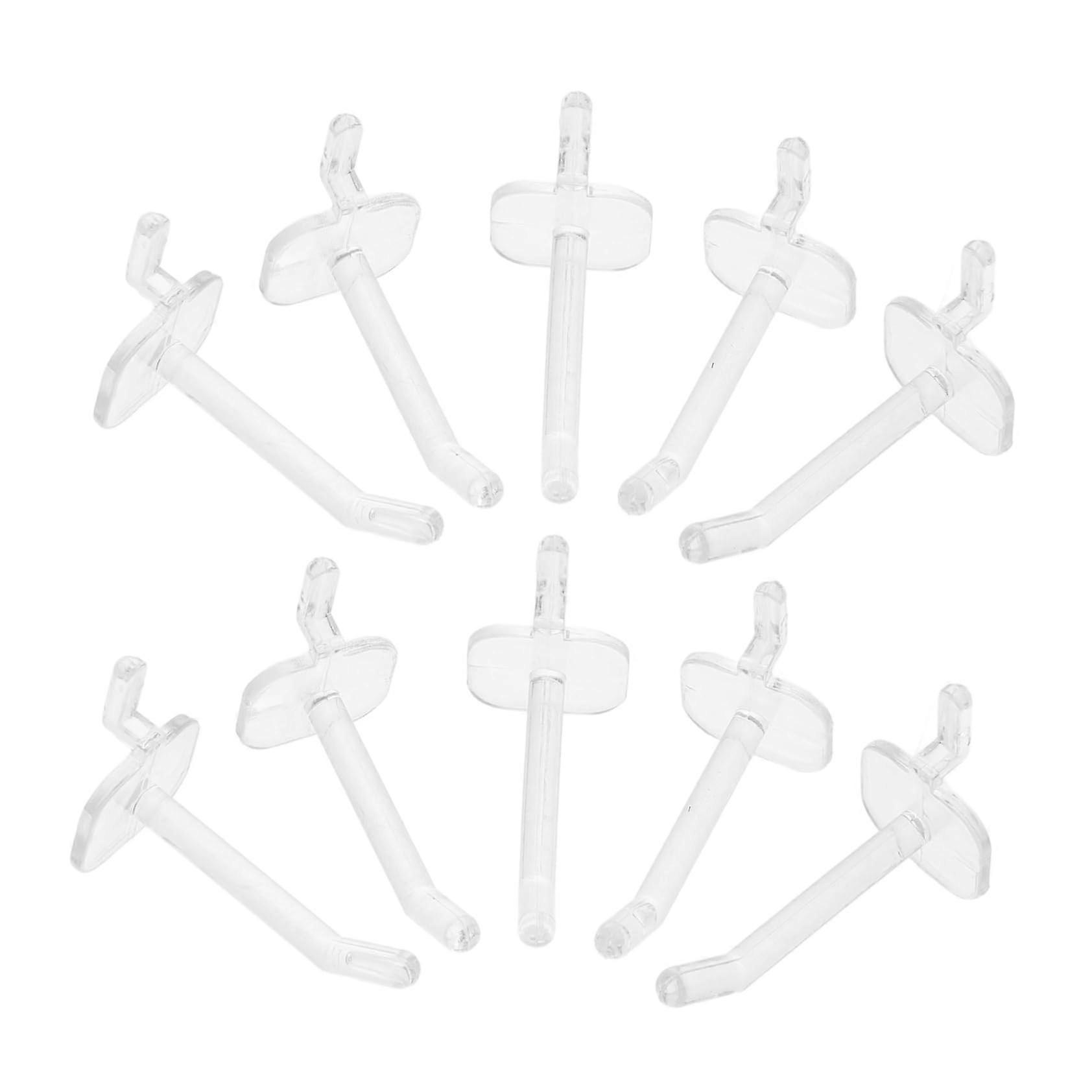 50pcs Plastic Pegboard Hooks for Retail Display and Wall Board Easy Tool Installation