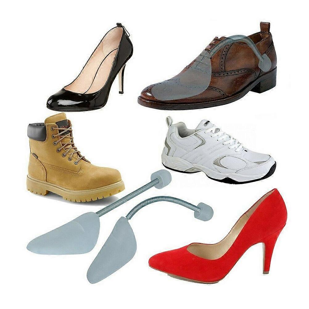 Black Plastic Shoe Expander Shoe Stretcher Adjustable Tool 4Pair Pack