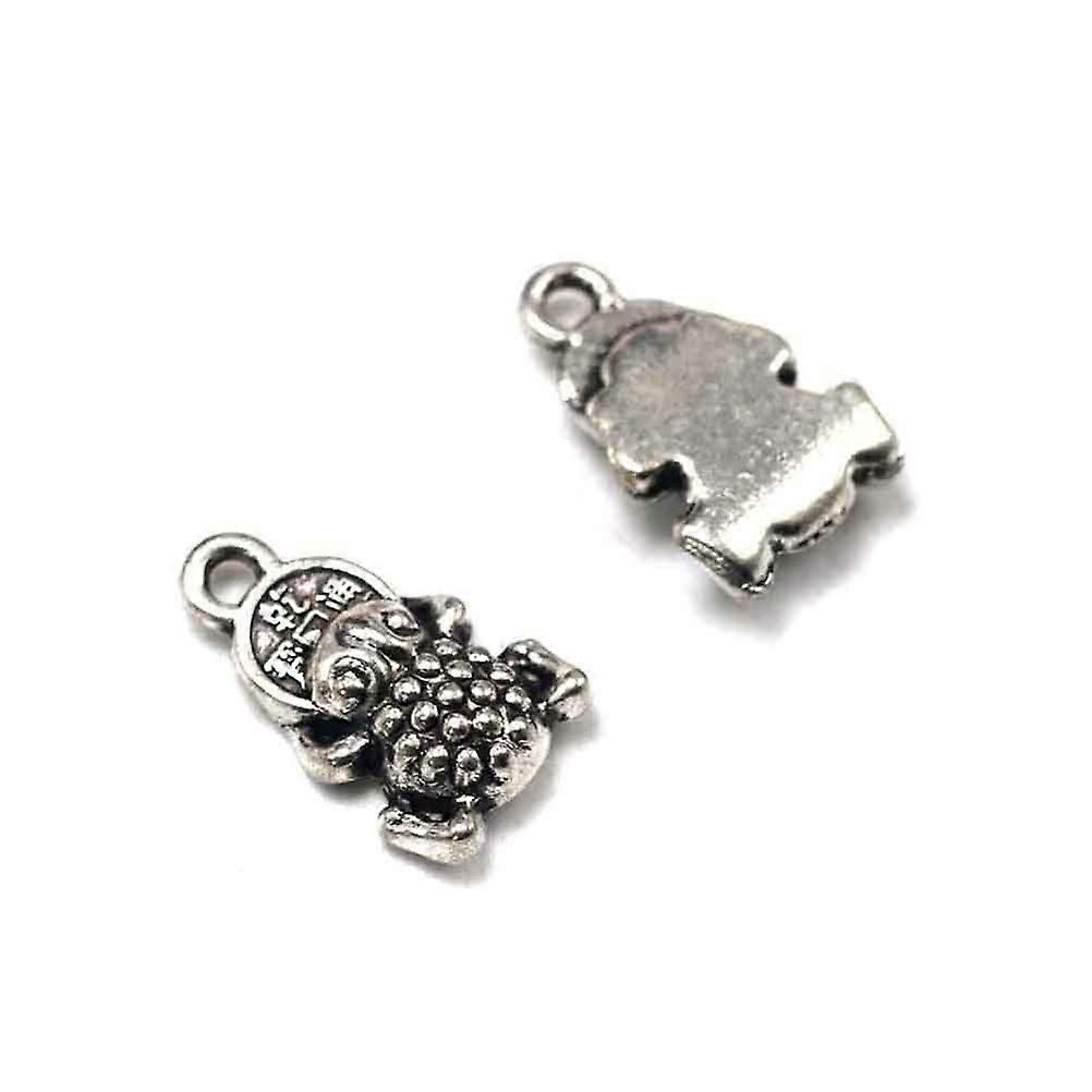 20Pcs Silver Alloy Pendant Charm for Jewelry Making Toad Design Accessory
