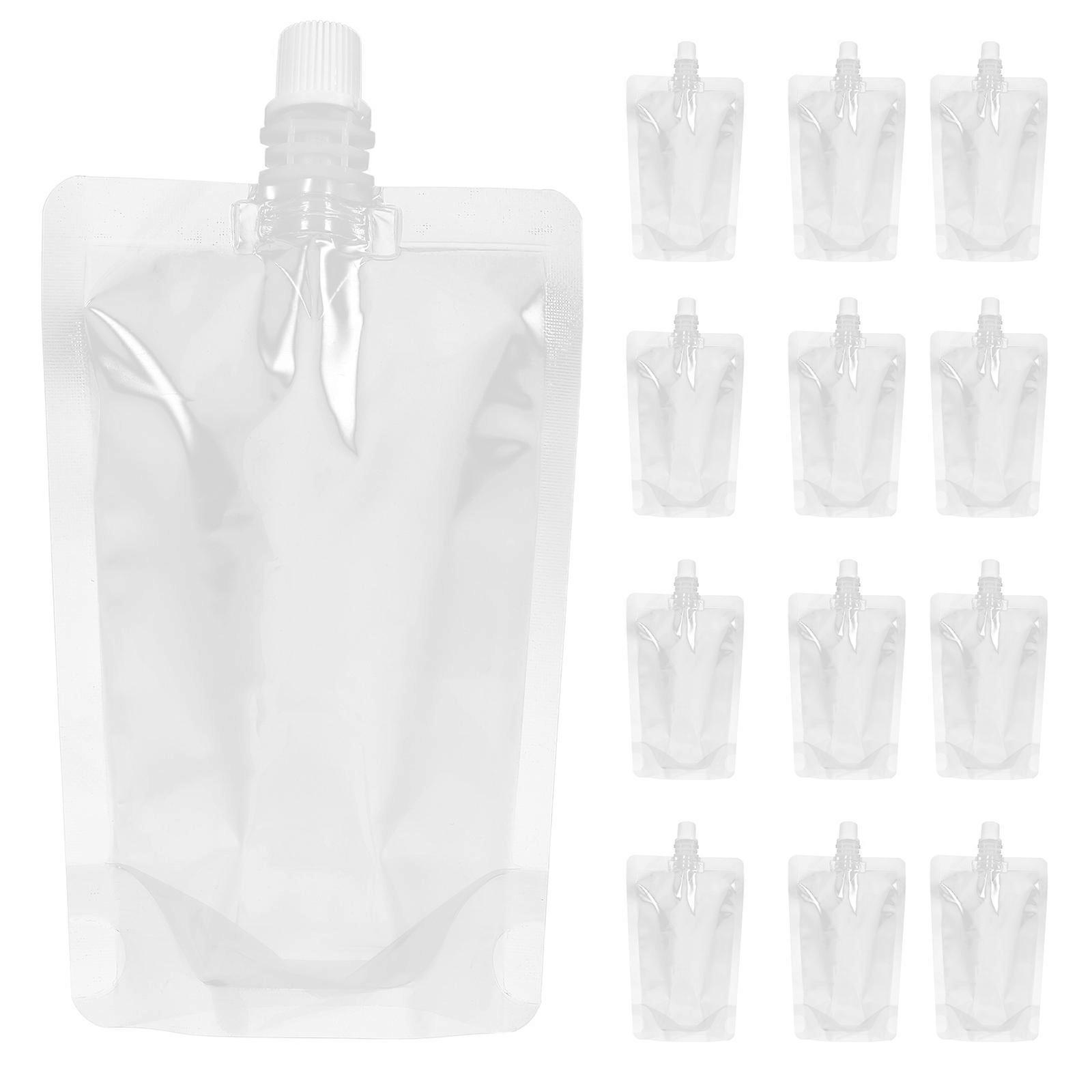 200Ml Transparent Plastic Drinks Flasks for Storage 30Pcs Reusable Liquor Pouch