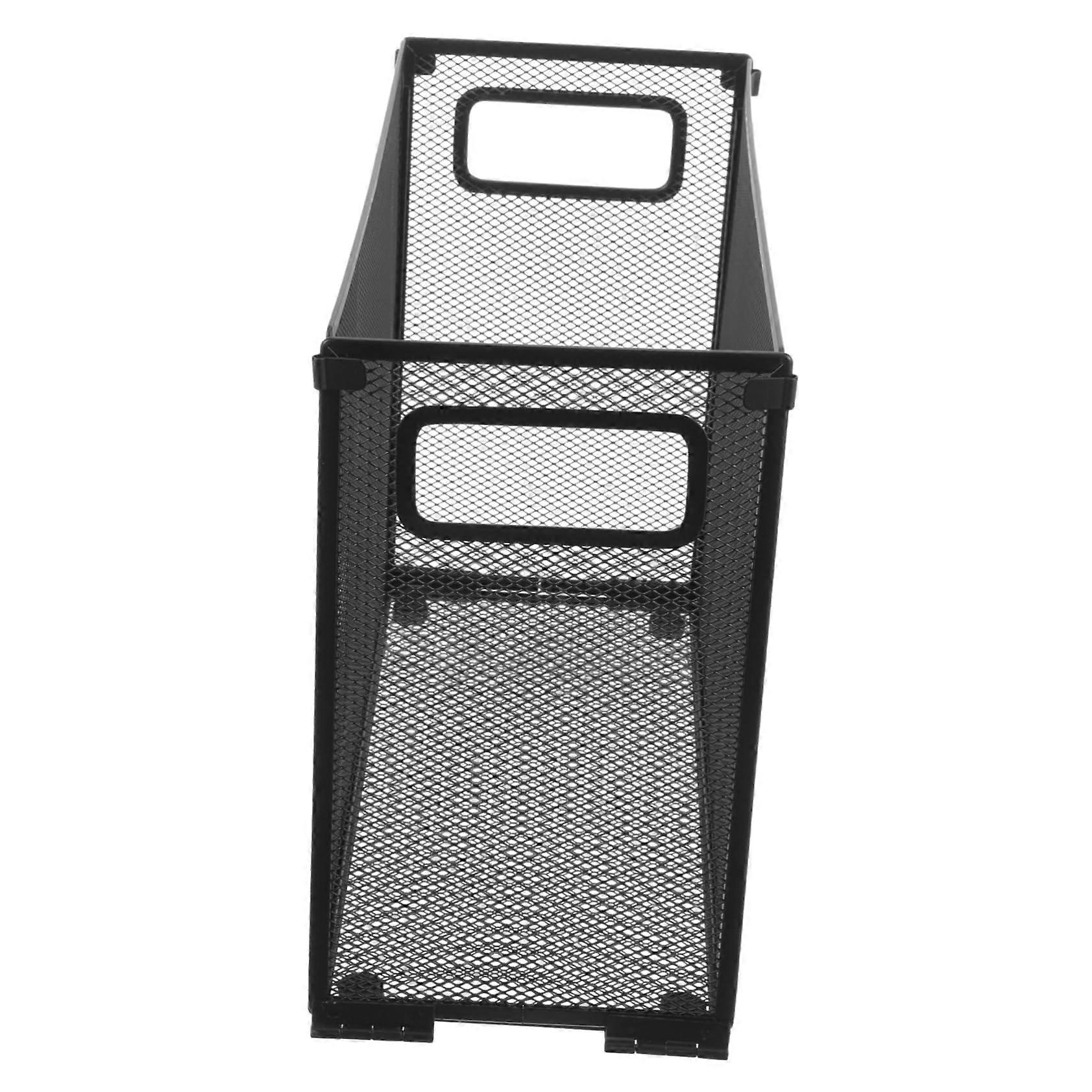 Mesh File Organizer for Desk, Compact Office File Holder Rack, Clear Document Organization