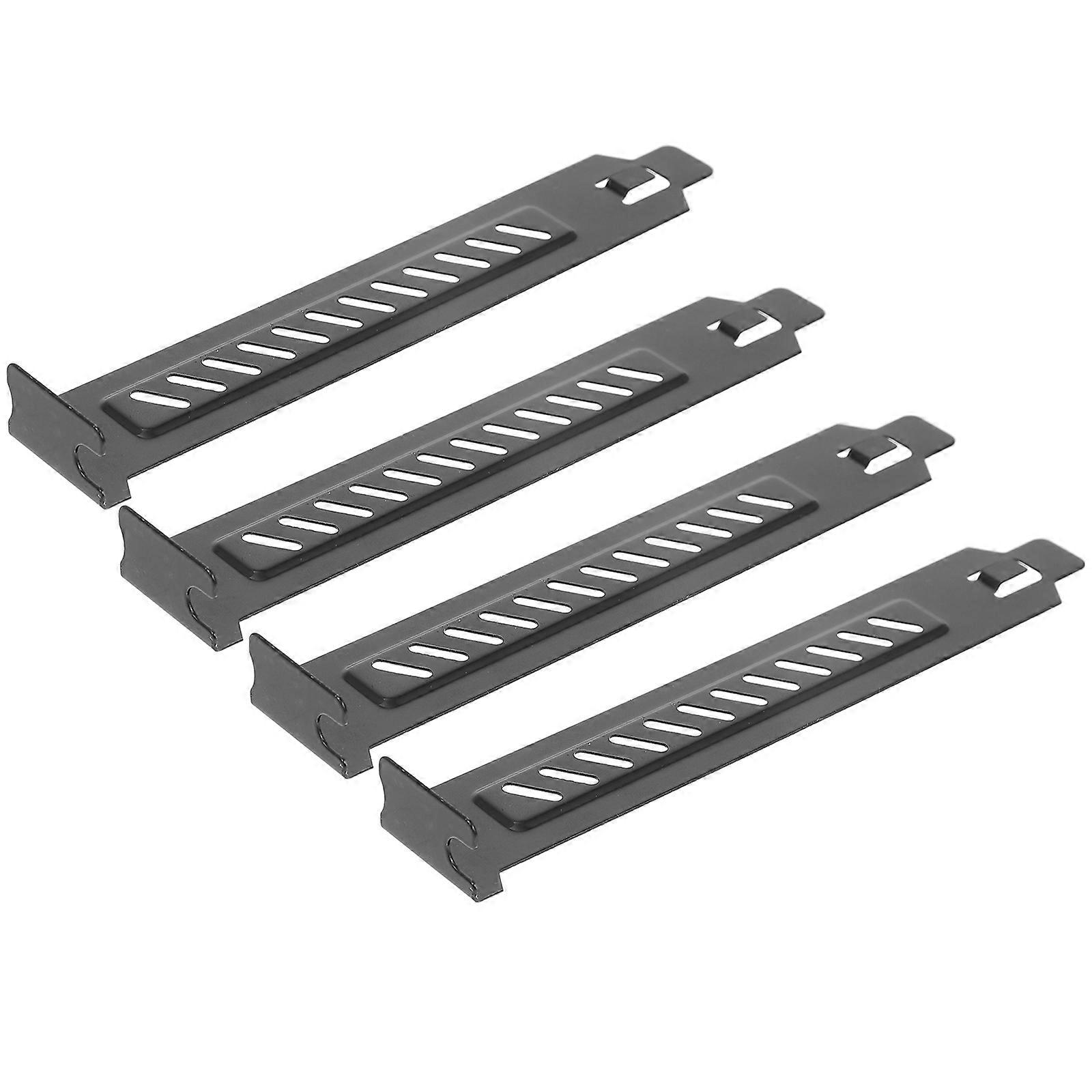 Black Pci L Blank Bracket Stainless Steel for Computer Cooling 20Pcs Pack