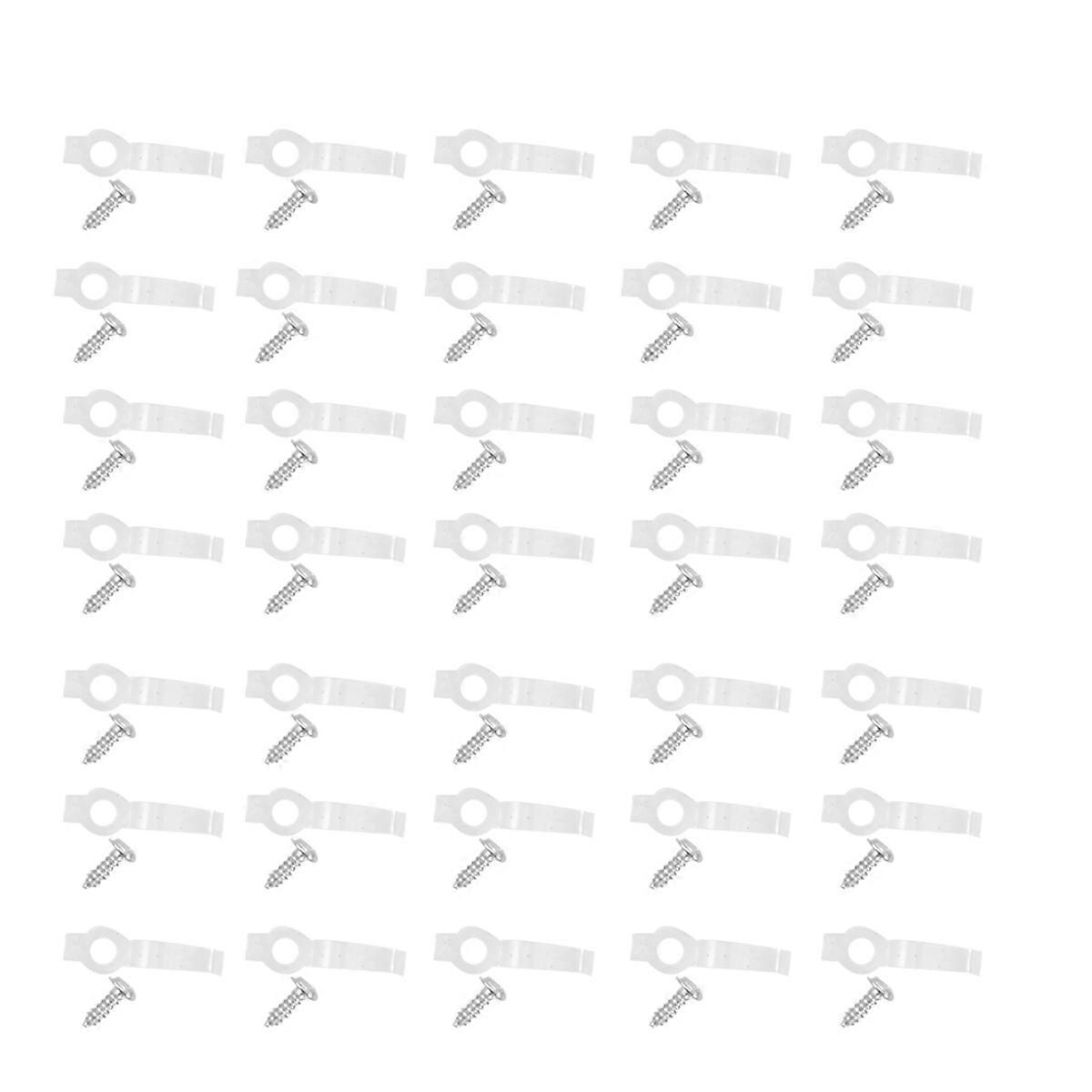 LED Strip Light Clips Transparent Fixing Mounting Brackets with Screws 400Pcs