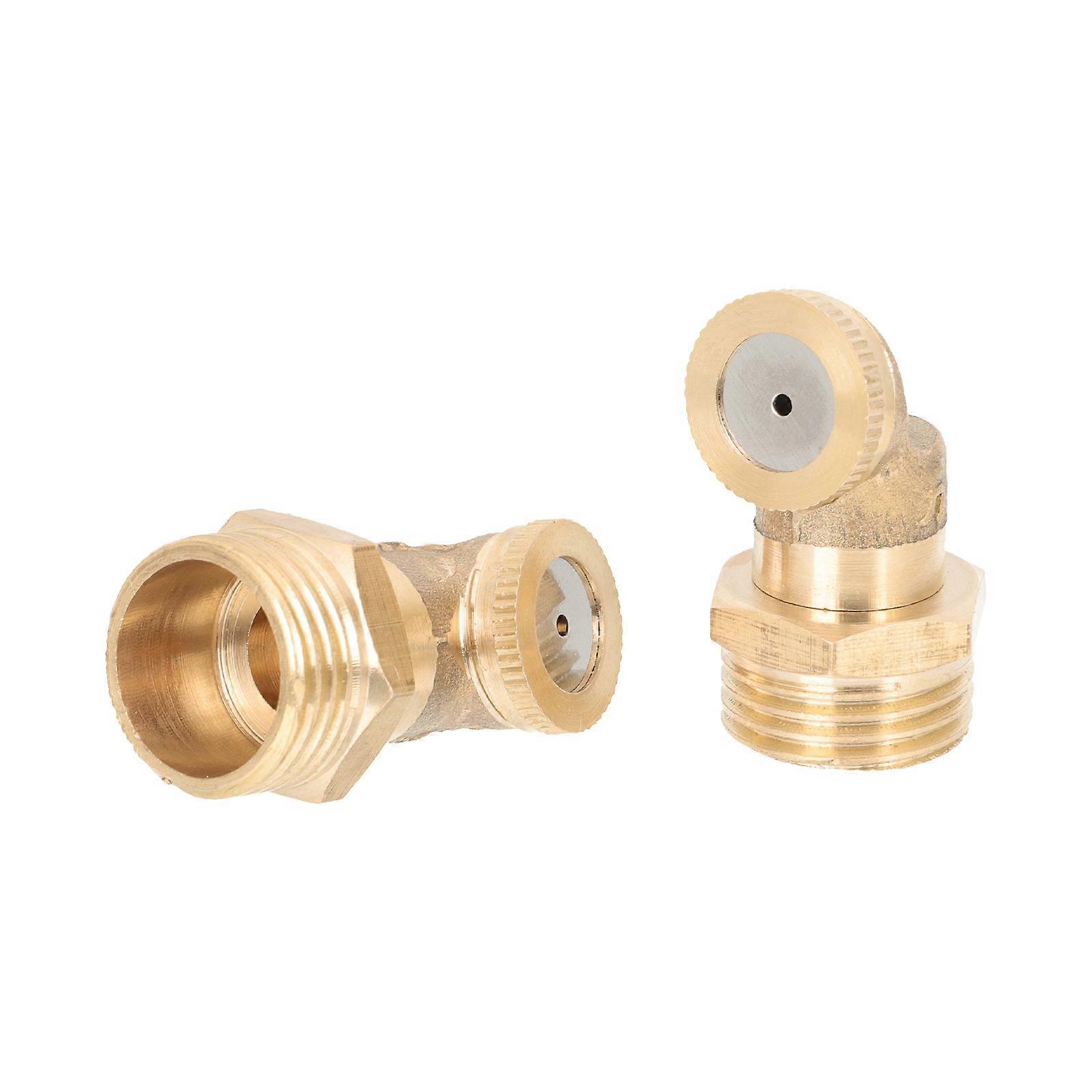 Misting Nozzle Brass Misting Sprayer for Garden 2Pcs Anti Rust Design