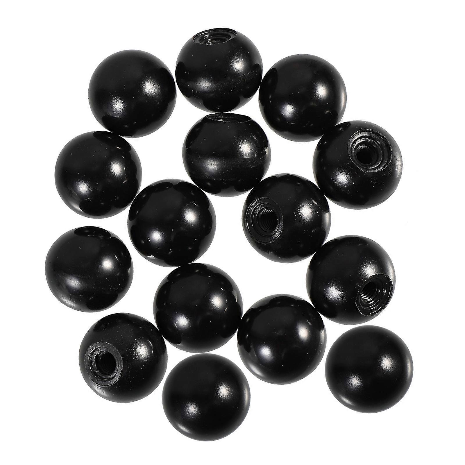 Bakelite Balls Machine Tool Handle Balls Nut Black for 15Pcs Pack