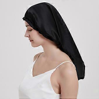 Adjustable Elastic Silk Long Sleep Cap Postpartum Household Hair Care Sleep Cap