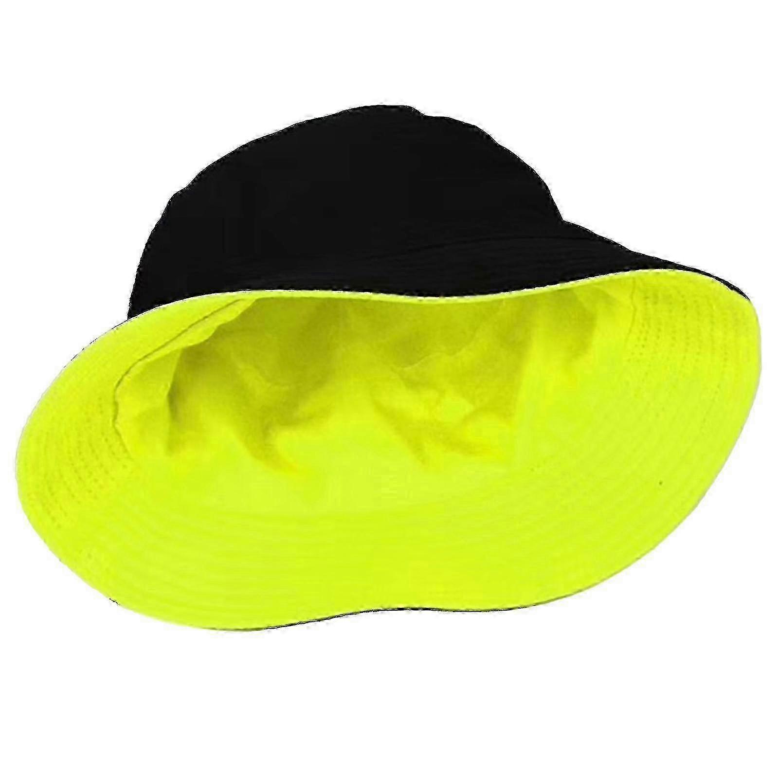 Bucket Hat Sun Block Reversible Design Cotton Solid Color Solid Color Hat For Outdoor