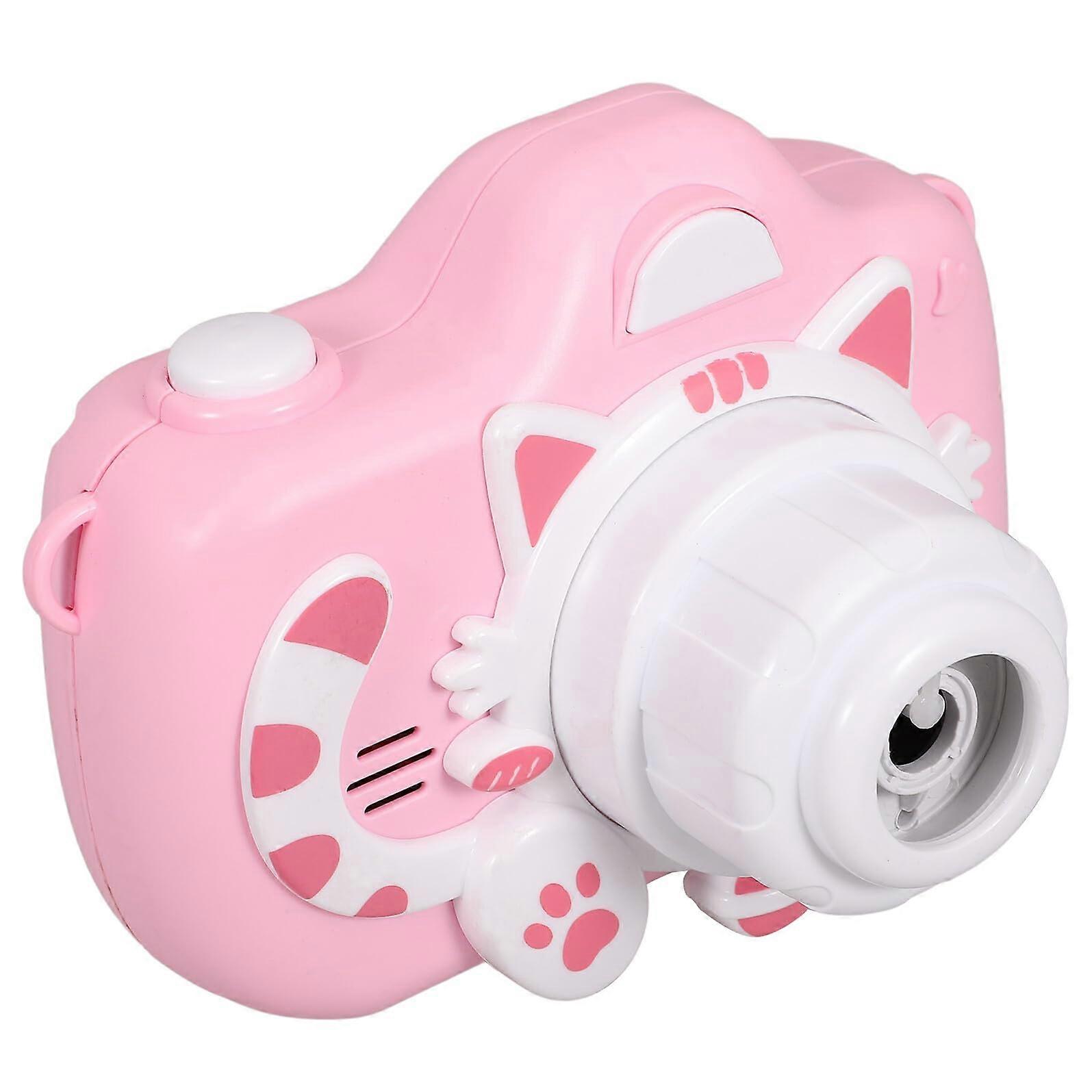 Camera Bubble Machine with Wrist Strap, Continuous Stream for Kids Parties Outdoor Fun