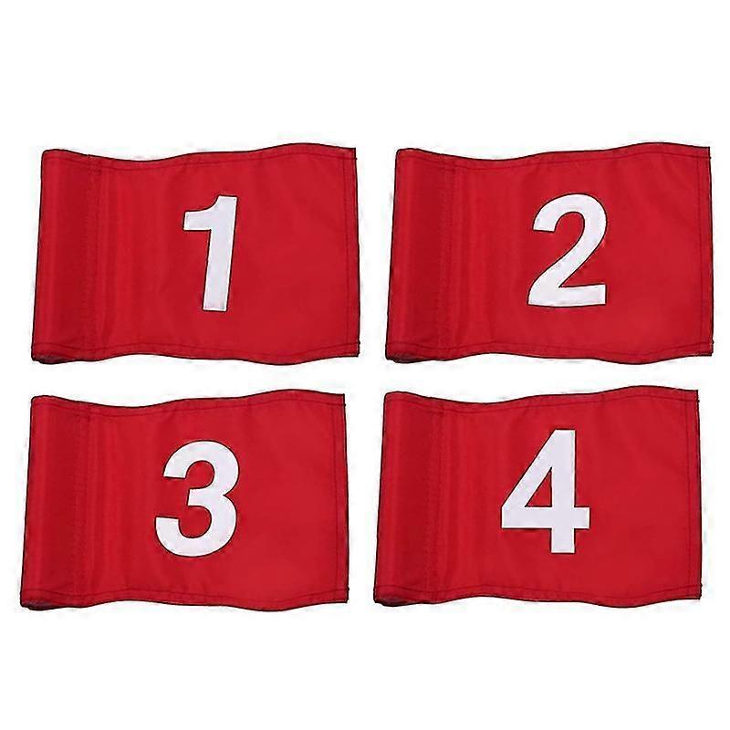 Bandeira de Golfe Numerada 8x6 Polegadas 420D Nylon Verde Yard