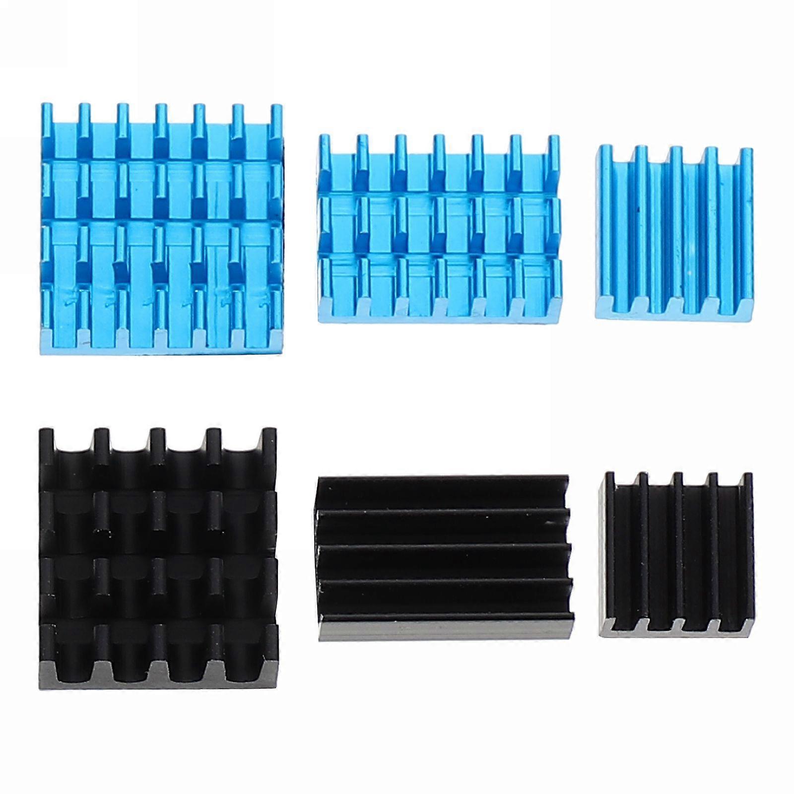 6pcs Anodizing Heat Sinks IC Electronic Cooler Compatible for Raspberry Pi 4B