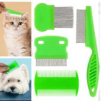 Flea Comb, Stain Remover and Pet Grooming Comb (Green)