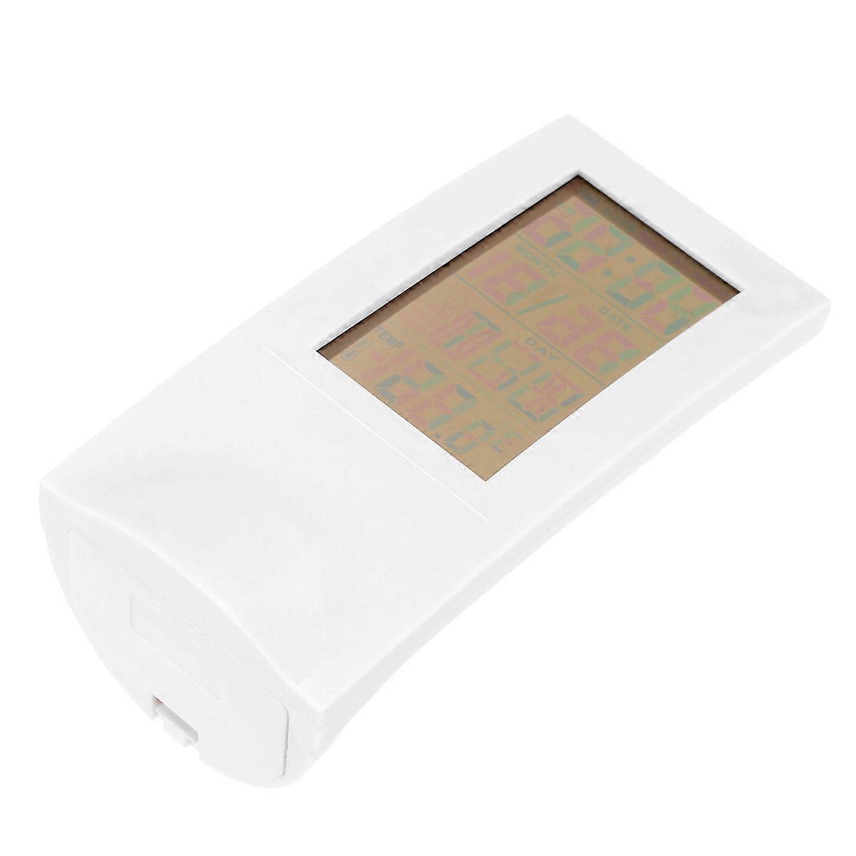 Digital Electronic Clock Temperature Gauge Clock Alarm Function 1Pcs White