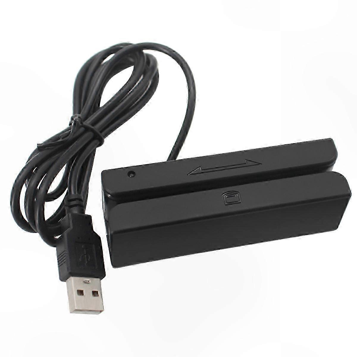 USB Magnetic Card Reader with 3 Tracks Mini Swiper for PC