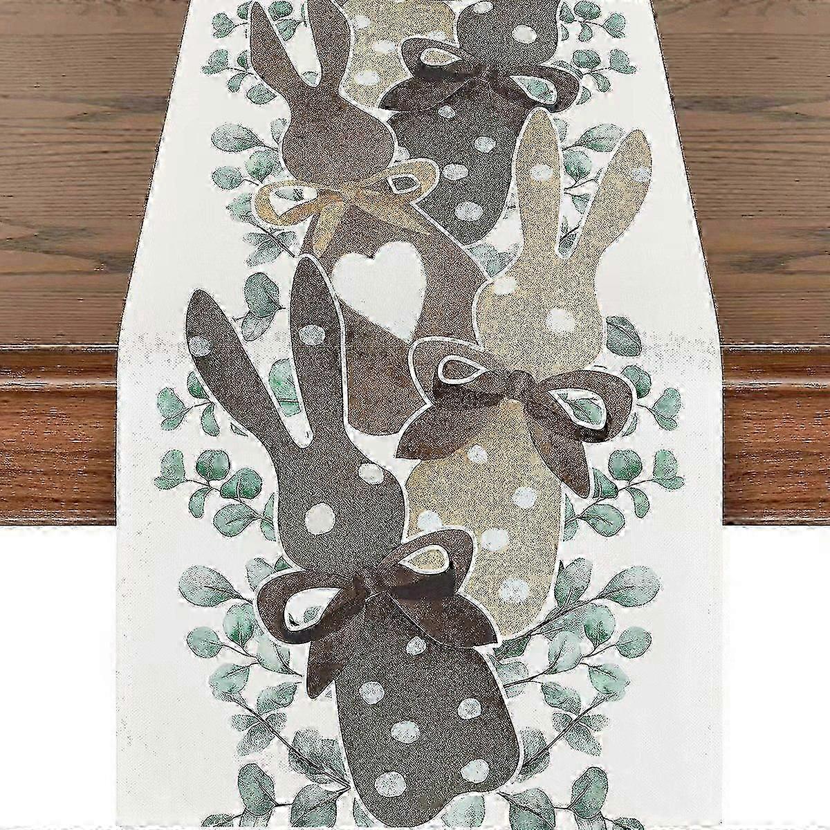 33 x 183cm Easter bunny table runner, Easter bunny table decoration, festive Easter bunny design