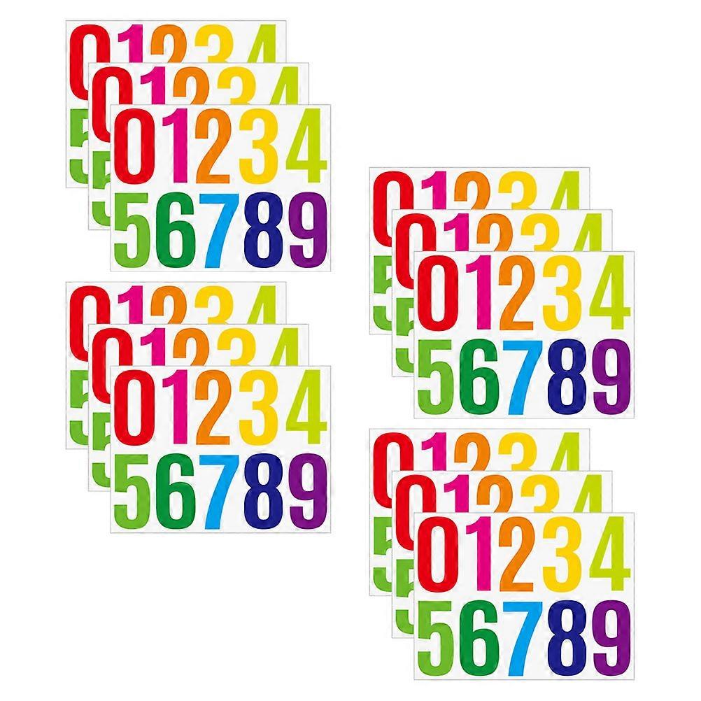 Large Number Design 12 Sheets Mailbox Label Vinyl Multi Prevent Theft Set