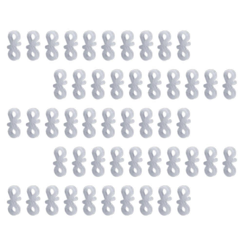 White Plastic S Clip Hooks for Christmas Lights Securing 100Pcs Set