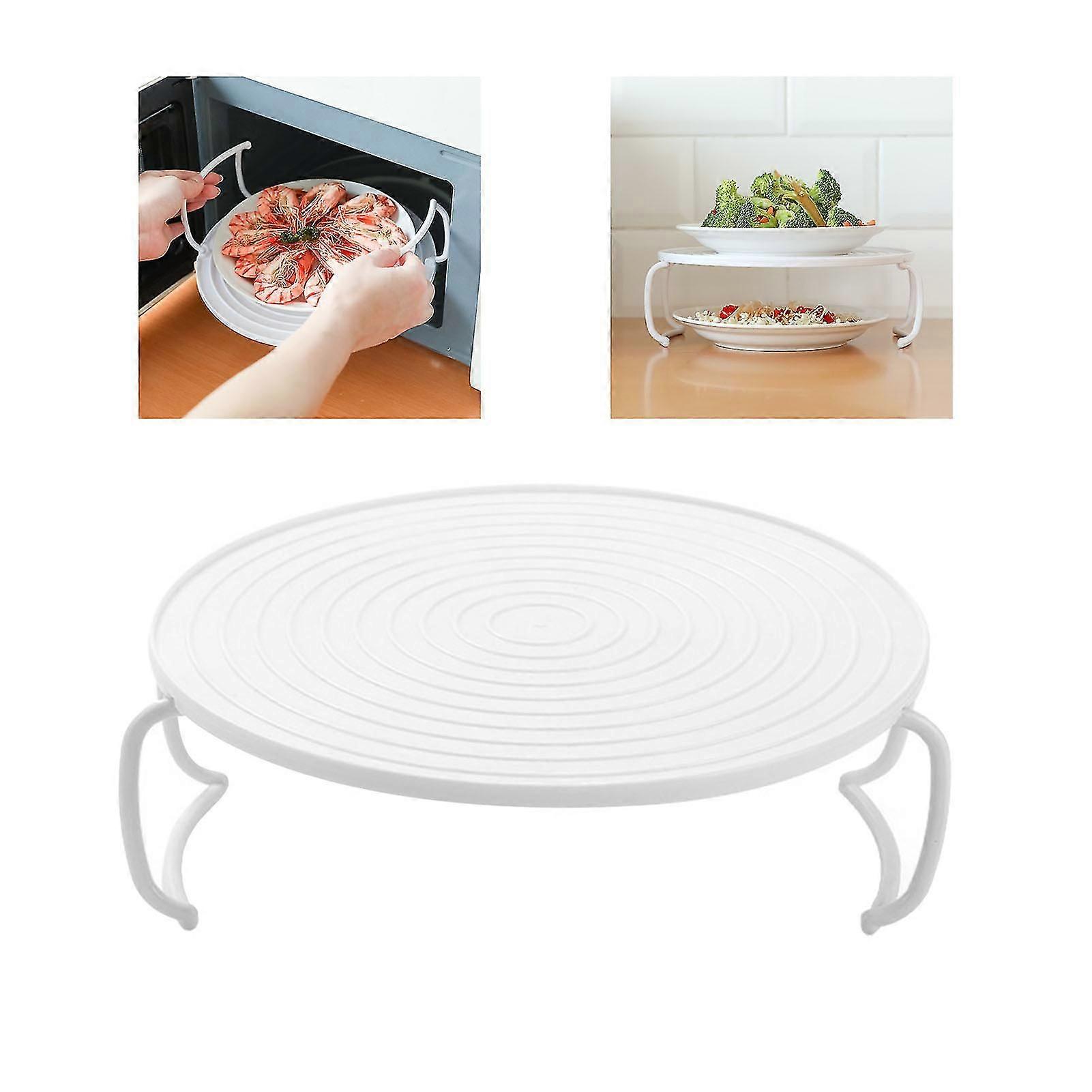 Multifunctional Round ABS Microwave Heating Steaming Tray 200g