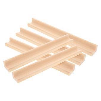 Wooden Letter Tile Holder for Domino Tile Holder 5Pcs Beige Game Accessories
