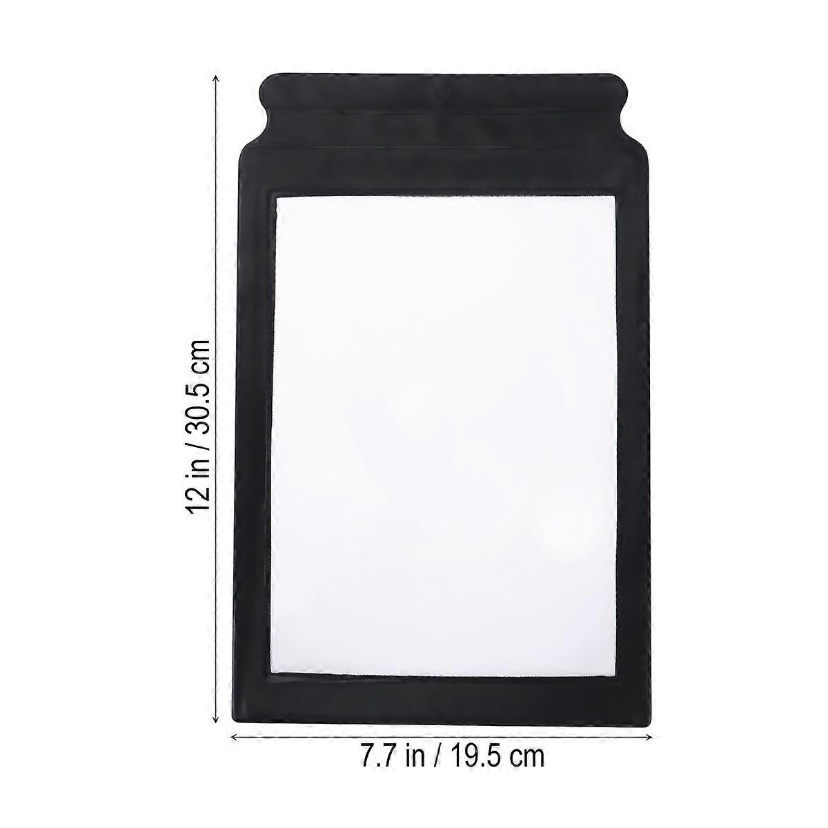 Full Page Large Sheet Magnifier for Reading Handled Black