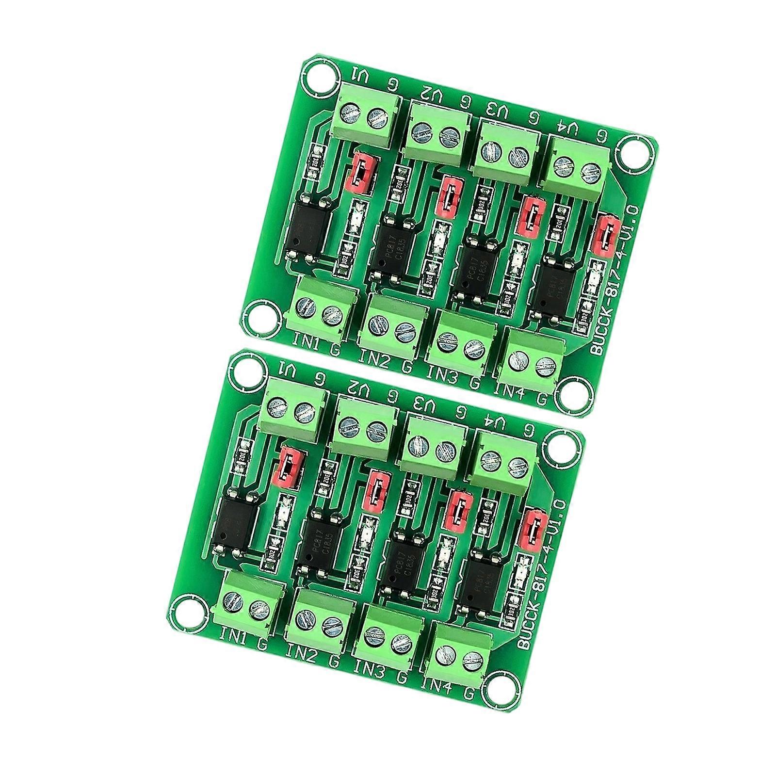 2/4/8Channel Optocoupler Isolator Board With Jump Configurable Logics Levels for Easy High/Low Logics Configuration Multicolor