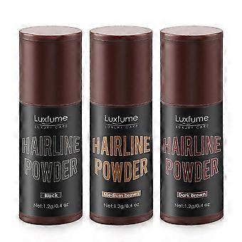3 kleuren haarlijnpoeder, waterdicht, haarschaduwpoeder voor het controleren van de haarrand_DUIBW