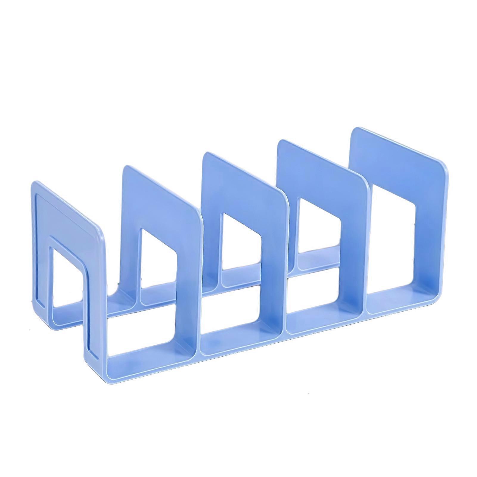 Desktop Acrylic Bookends Multi Compartment Book Storage Rack