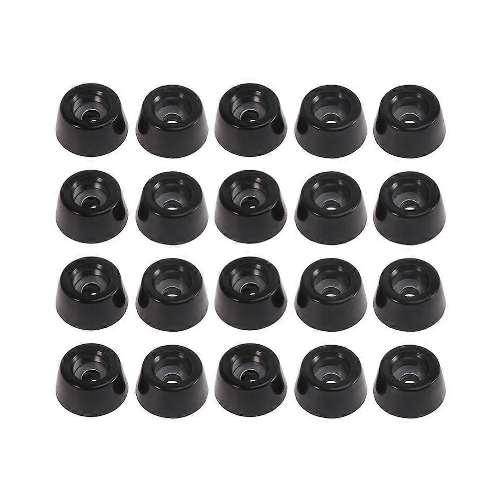 20PCS Strip Rubber Mat Anti-slip Scratch-proof Computer Equipment Mechanical Mat (Black)