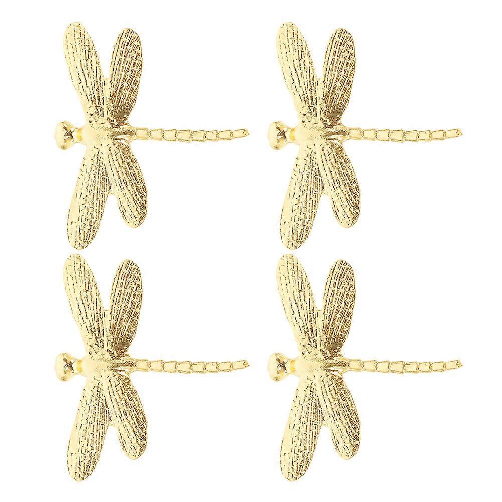 Golden Dragonfly Knobs Zinc Alloy Drawer Pulls for 8Pcs Home Use